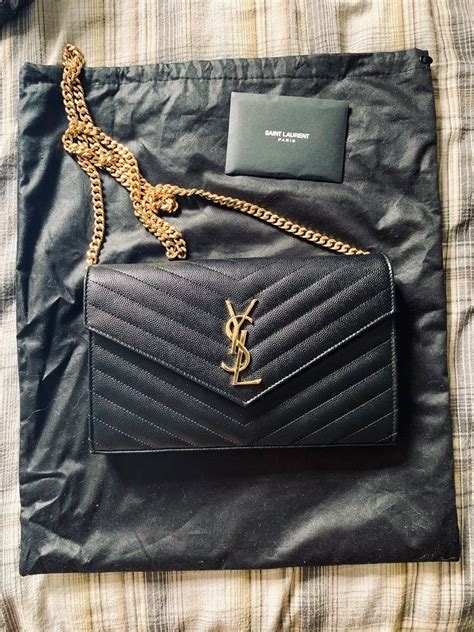 ysl black leather purse|ysl black purse dupe.